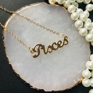 Zodiac name necklace